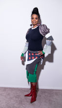 Load image into Gallery viewer, It&#39;s Levels | 3 Layer Skirt | Orange/Green Plaid
